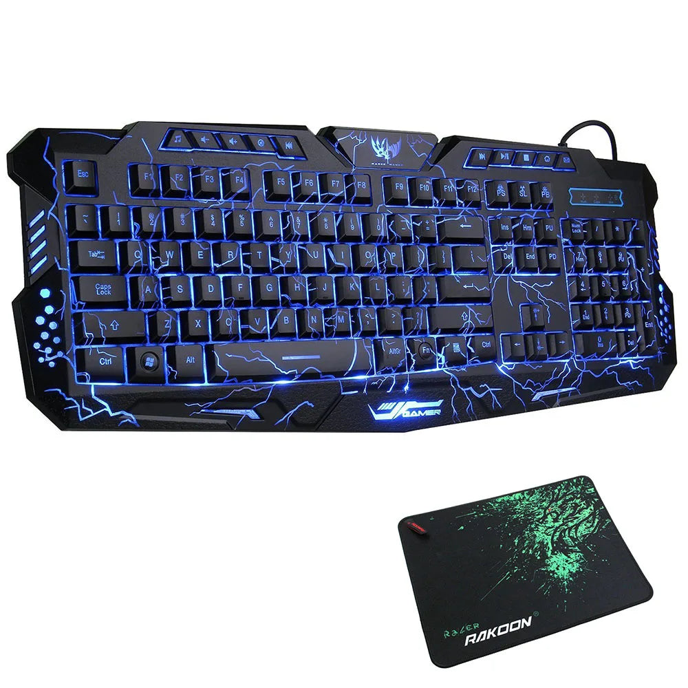 RGB Mechanical Gaming Keyboard with Mouse Pad