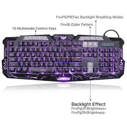 RGB Mechanical Gaming Keyboard with Mouse Pad