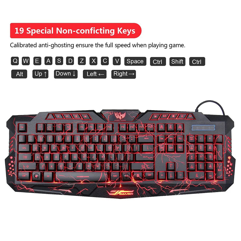 RGB Mechanical Gaming Keyboard with Mouse Pad