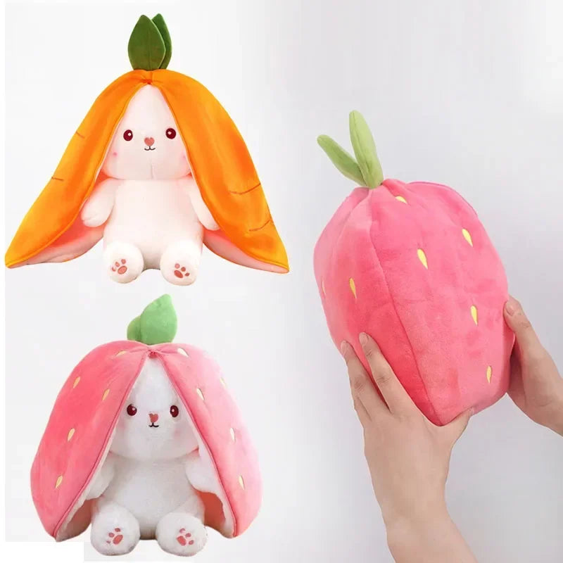 Strawberry Bunny Plush Toy - Cute Stuffed Rabbit