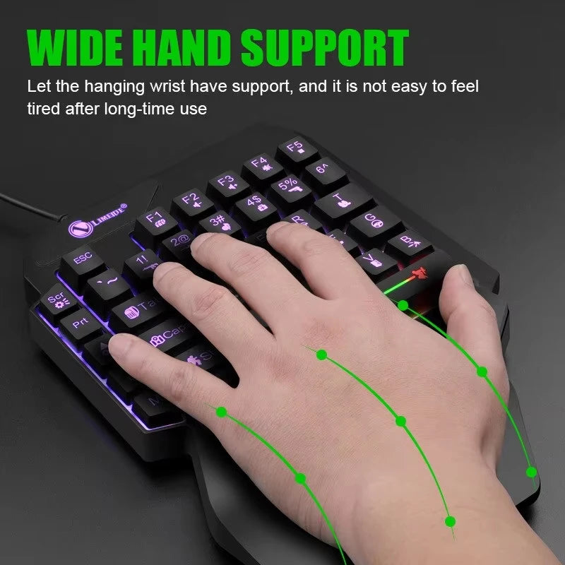 One-Handed Mini Gaming Keyboard
