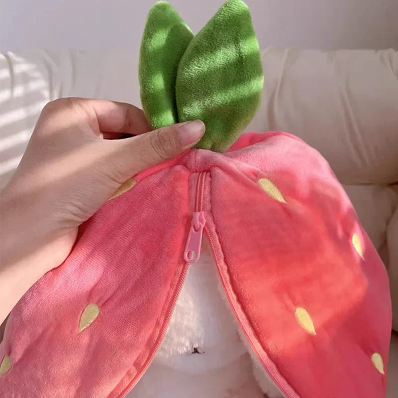 Strawberry Bunny Plush Toy - Cute Stuffed Rabbit