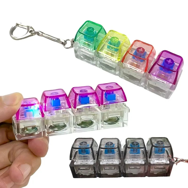 RGB Mini Mechanical Keyboard Keychain