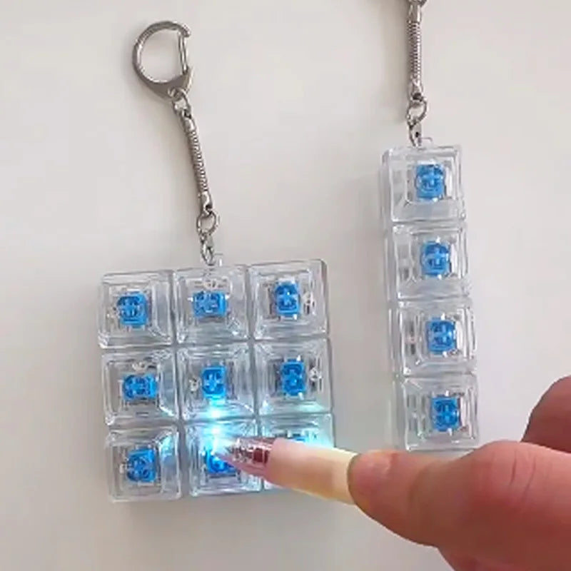 LED Crystal Fidget Keychain – Illuminated Stress Relief