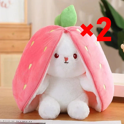Strawberry Bunny Plush Toy - Cute Stuffed Rabbit
