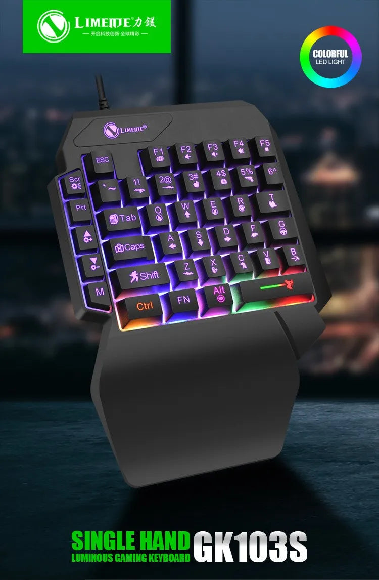 One-Handed Mini Gaming Keyboard