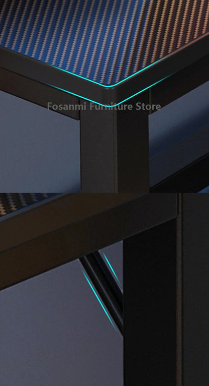 L-Shaped Corner Gaming Desk - Modern Computer Workstation with Storage