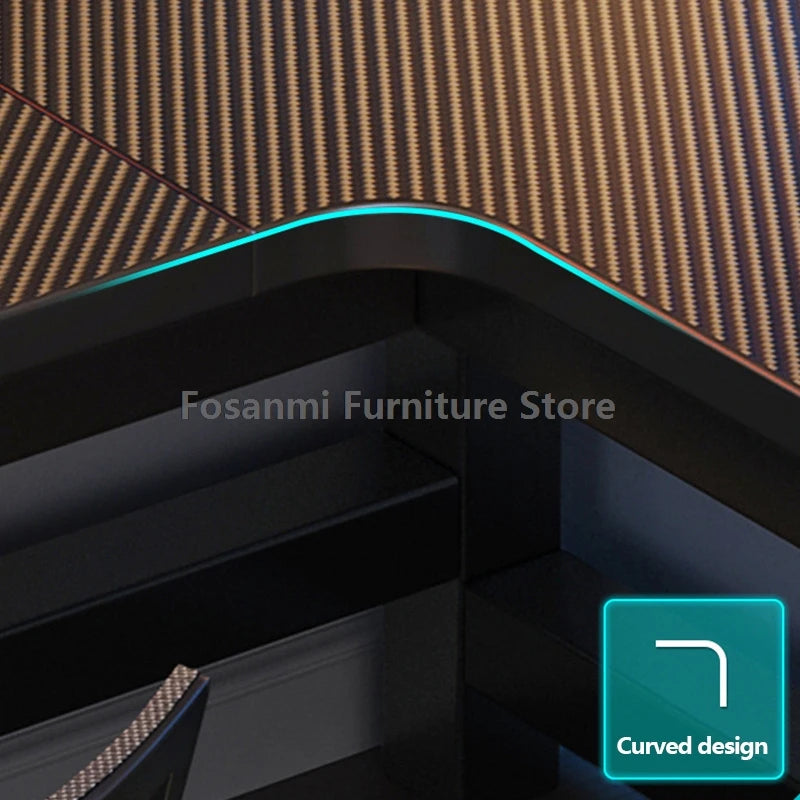 L-Shaped Corner Gaming Desk - Modern Computer Workstation with Storage