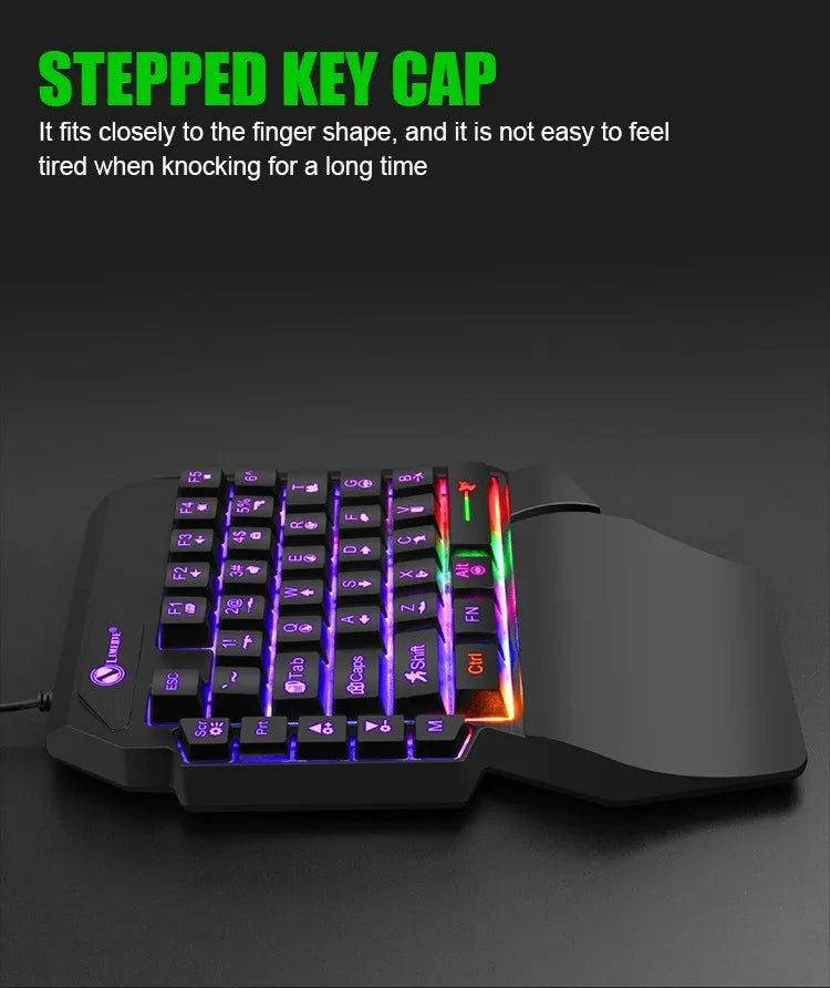 One-Handed Mini Gaming Keyboard