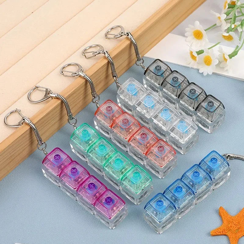RGB Mini Mechanical Keyboard Keychain