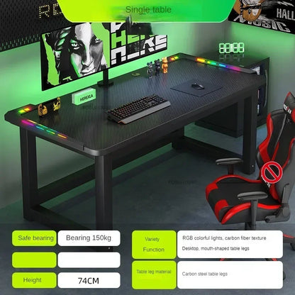 RGB Gaming Desk with LED Lighting - Premium Computer Workstation