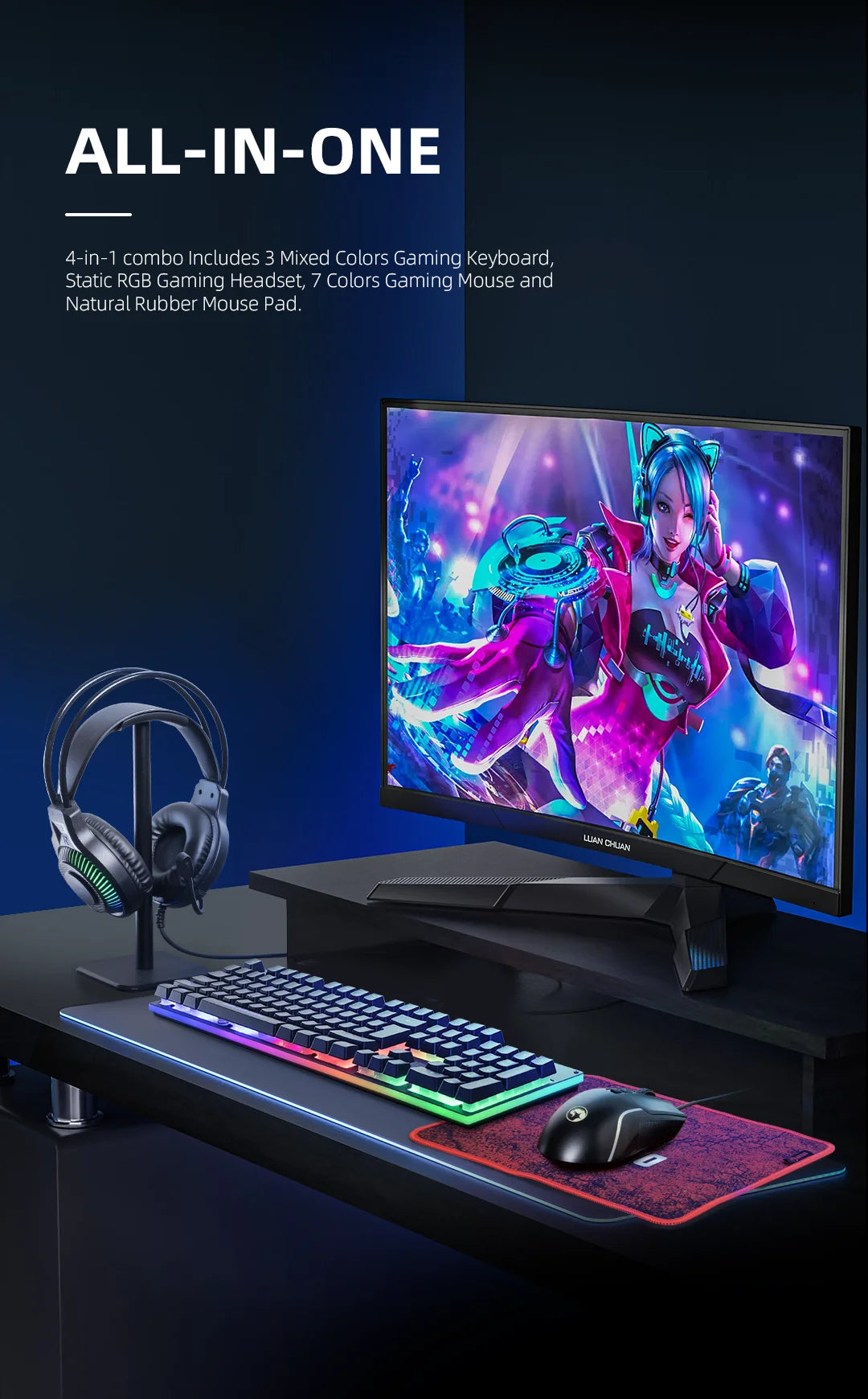 RGB Gaming Keyboard and Mouse Set