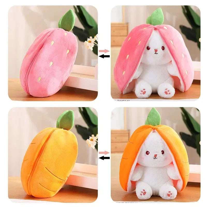 Strawberry Bunny Plush Toy - Cute Stuffed Rabbit
