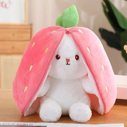 Strawberry Bunny Plush Toy - Cute Stuffed Rabbit