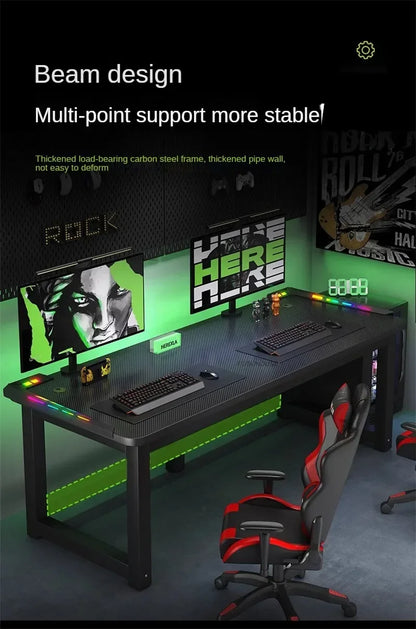 RGB Gaming Desk with LED Lighting - Premium Computer Workstation