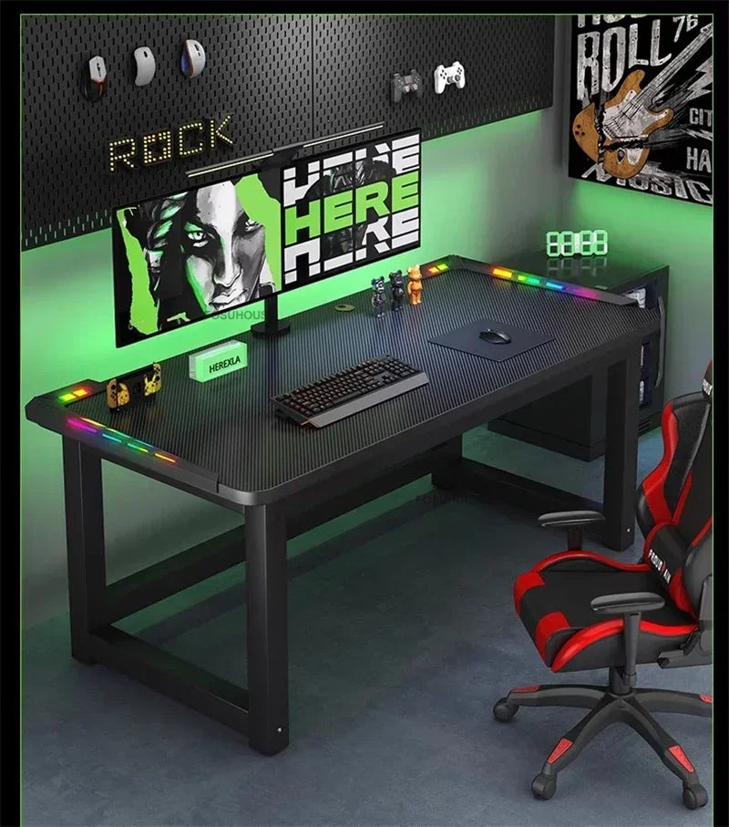 RGB Gaming Desk with LED Lighting - Premium Computer Workstation