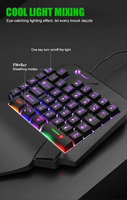 One-Handed Mini Gaming Keyboard