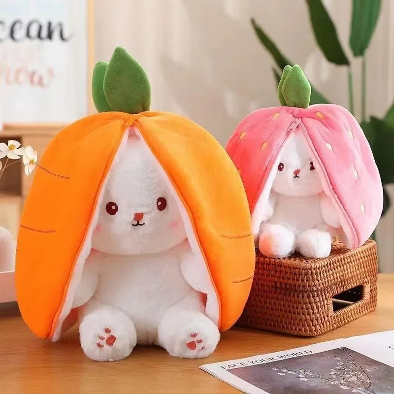 Strawberry Bunny Plush Toy - Cute Stuffed Rabbit