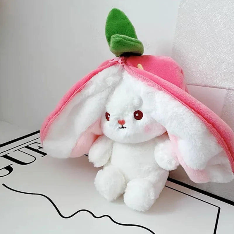 Strawberry Bunny Plush Toy - Cute Stuffed Rabbit