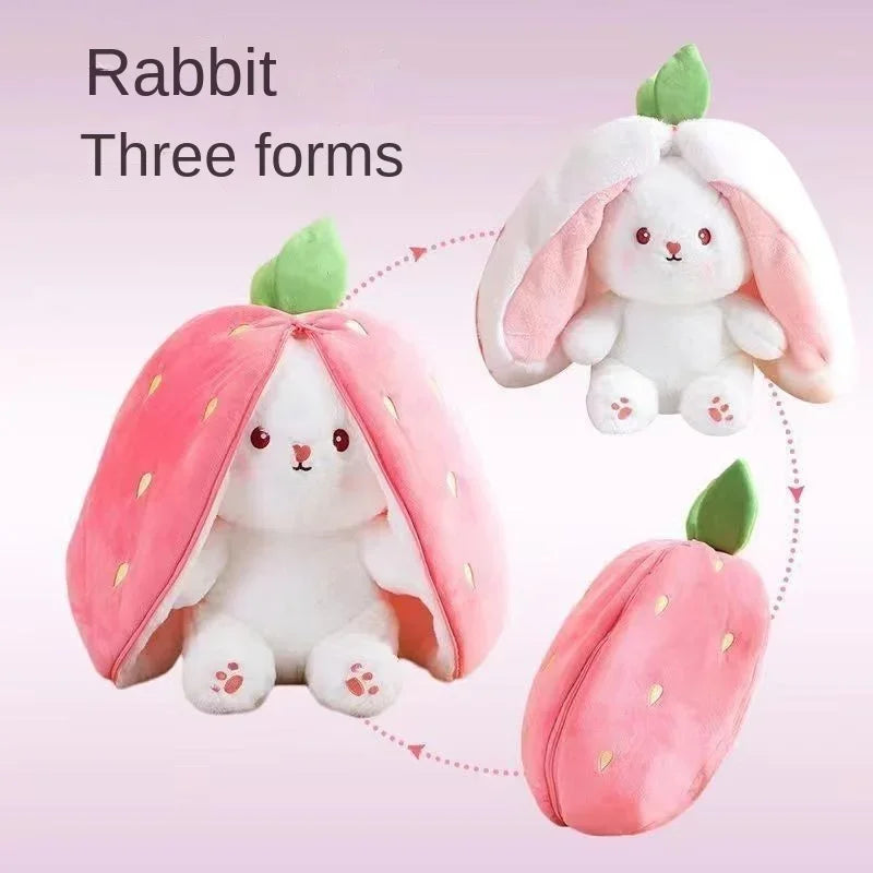 Strawberry Bunny Plush Toy - Cute Stuffed Rabbit