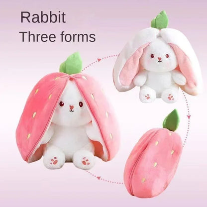 Strawberry Bunny Plush Toy - Cute Stuffed Rabbit